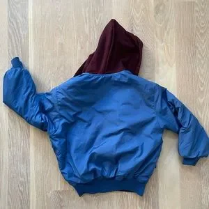 Zara Jackets Coats Zara Kids Blue Bomber Jacket With Hood
